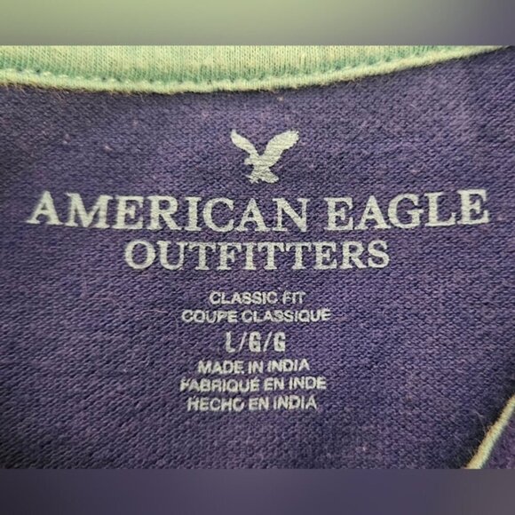 American Eagle Men's Polo Shirt Embroidered Logo Classic Fit - Picture 6 of 7